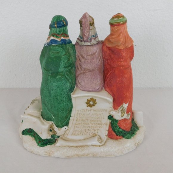 Giny Inc We Three Kings Nativity Figures Vtg 1992 Scenes of Devotion Frost FLAW - Picture 3 of 12